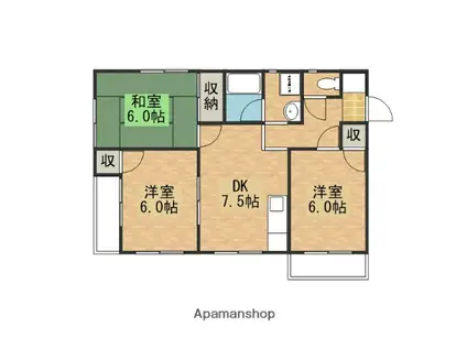 ネオコーポ矢野(3DK/3階)の間取り写真