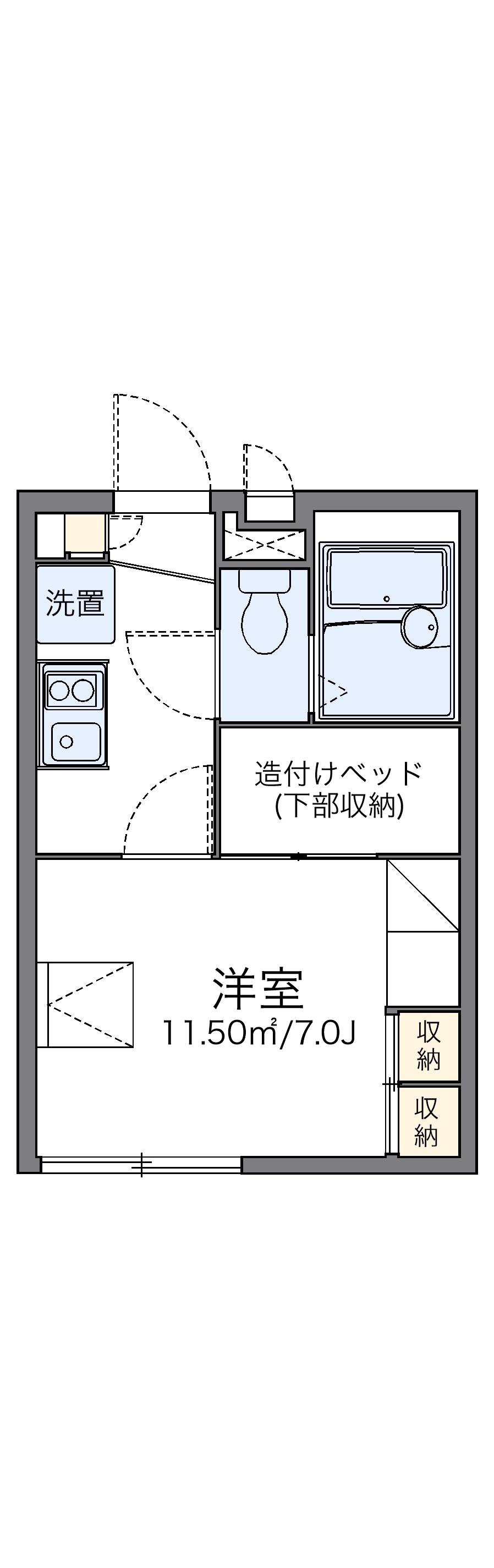 レオパレスコメット(1K/2階)の間取り写真