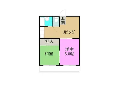 シャトレ油見(2LDK/2階)の間取り写真