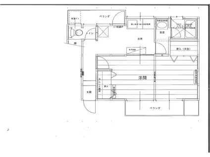 西栄荘(1DK/1階)の間取り写真