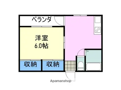 リリーフレジデンス(1DK/2階)の間取り写真