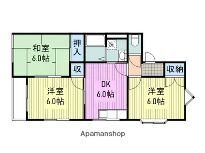 エポックハイム(3DK/3階)の間取り写真
