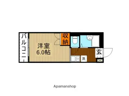 ラフィーネ(1K/2階)の間取り写真