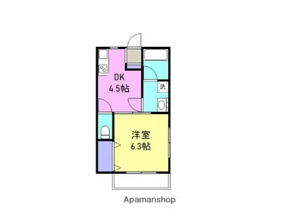 パストラル平田NO.3(1DK/2階)の間取り写真