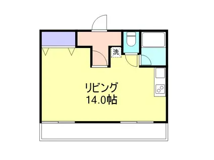 共立ハイツ(ワンルーム/4階)の間取り写真