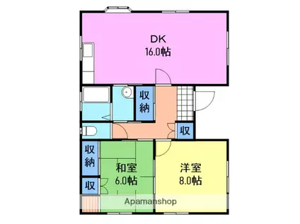 坂本アパート(2LDK/1階)の間取り写真