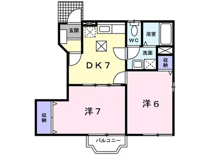 エトワール壱番館 (2DK/1階)の間取り写真