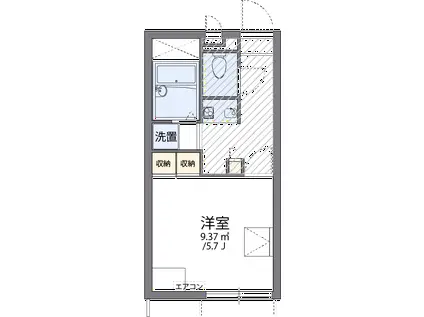 レオパレスMILE 桑南(1K/1階)の間取り写真