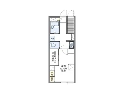 レオパレス西浦(1K/1階)の間取り写真