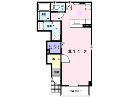 ボナ-ル・ラシーヌ(1K/1階)の間取り写真