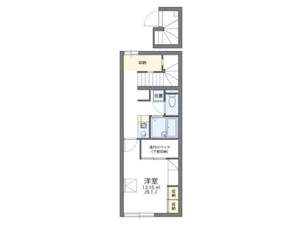 レオパレスHANZAN(1K/2階)の間取り写真