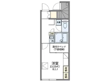 レオパレスロータスヒルズ2番館(1K/1階)の間取り写真