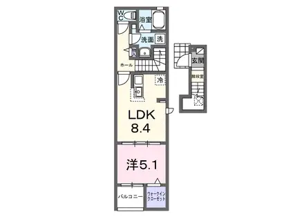 ベルファニー ショウワ A(1LDK/2階)の間取り写真