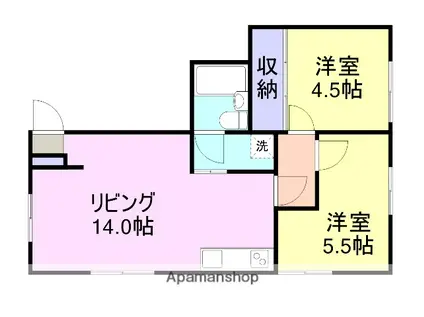 アルティメイトBUILDG.NO.6(2LDK/3階)の間取り写真