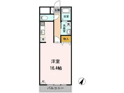 アステラス湯田(ワンルーム/3階)の間取り写真