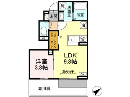 GRAND MAISON.26(1LDK/1階)の間取り写真