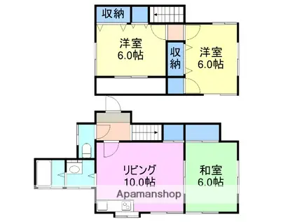 山陽本線 南岩国駅 徒歩21分 1階建 築28年(3LDK)の間取り写真