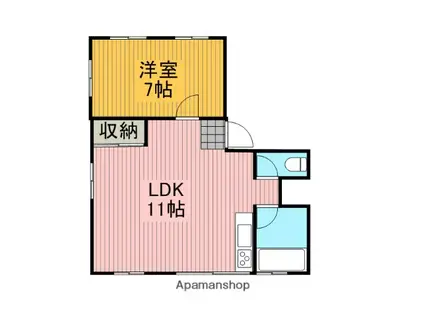 スプリングコート(1LDK/2階)の間取り写真