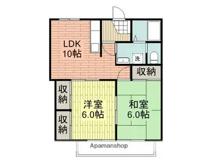 セフィラ90(2DK/2階)の間取り写真