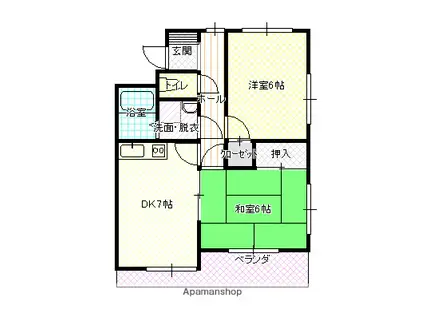 グランデールマツノ(2DK/3階)の間取り写真