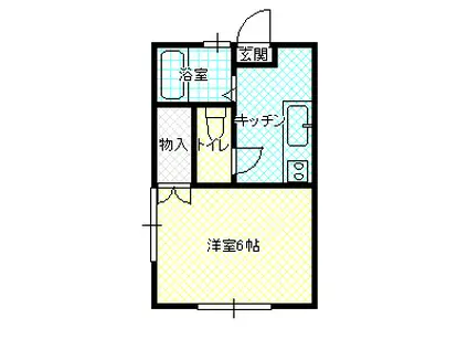 ネオユキエイト(1K/1階)の間取り写真