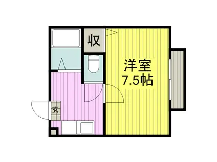 DIAS MK(1K/1階)の間取り写真