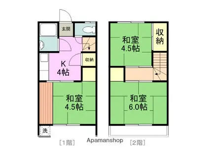 とじまアパート(3K)の間取り写真