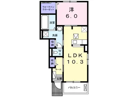 ヴィータ フルトーザⅡ(1LDK/1階)の間取り写真