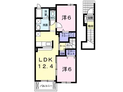 クレメントM Ⅱ(2LDK/2階)の間取り写真