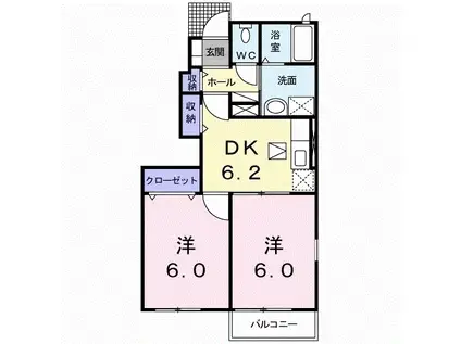 フォルツァ(2DK/1階)の間取り写真