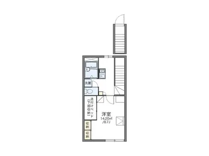 レオパレスアルタ(1K/2階)の間取り写真