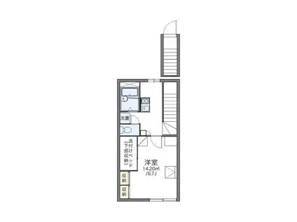 レオパレスアルタ(1K/2階)の間取り写真
