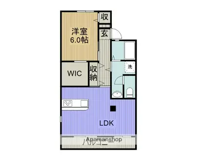 グランハイツ10(1LDK/2階)の間取り写真