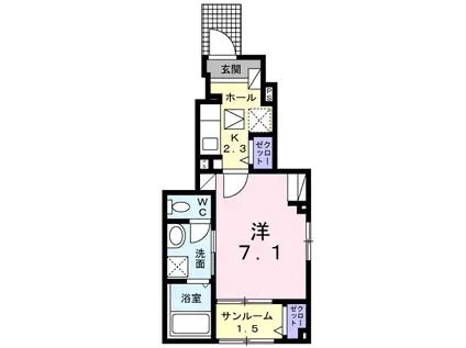 BOSCATO G(1K/1階)の間取り写真