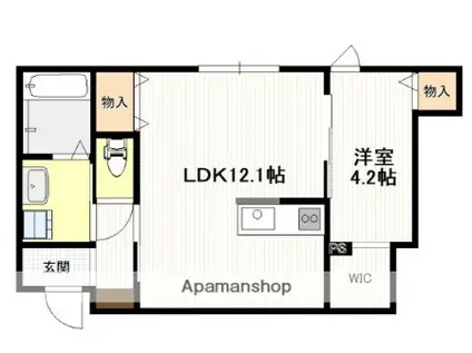 DR.くれは(1LDK/1階)の間取り写真