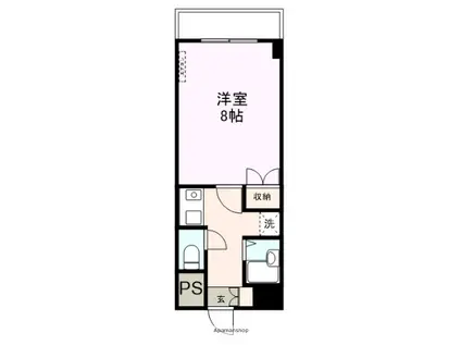 ピーチガーデン(1K/6階)の間取り写真