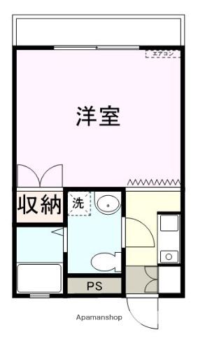 メゾンアイビーⅡ(ワンルーム/1階)の間取り写真