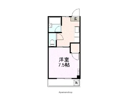 エスペラントY(1K/2階)の間取り写真