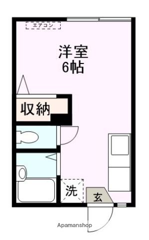 アーバン上宇部(ワンルーム/1階)の間取り写真