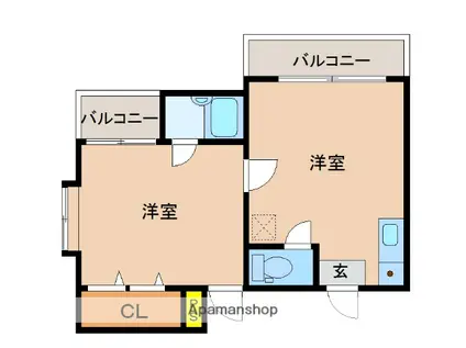 ポエム・ザ・マンション(1LDK/4階)の間取り写真