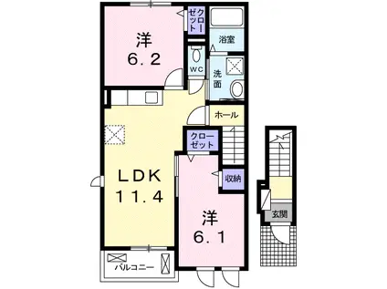 ストーク A(2LDK/2階)の間取り写真