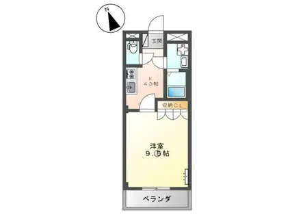 セレッソSK(1K/2階)の間取り写真