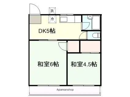 寝太郎ハイツ(2K/3階)の間取り写真