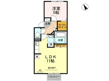 パティーナ(1LDK/2階)の間取り写真