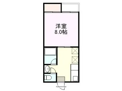 ブルーシャトー(1DK/2階)の間取り写真