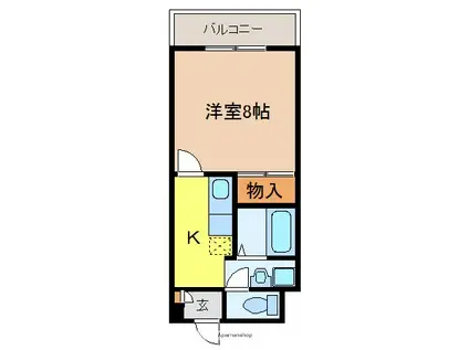 ルネッサマツモト(1K/2階)の間取り写真