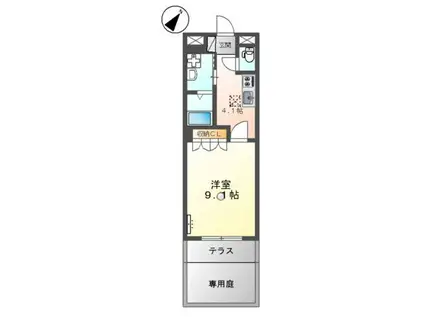 サンシャイン生山(1K/1階)の間取り写真