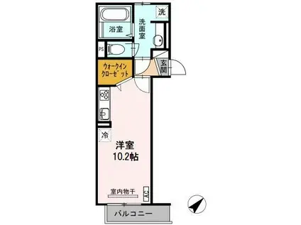 シャルマン彩Ⅱ(ワンルーム/2階)の間取り写真