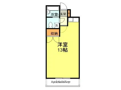 スカイプラザ下関(ワンルーム/4階)の間取り写真