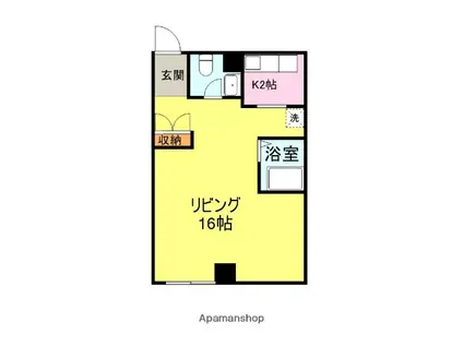 ハイクレスト山の田(1K/2階)の間取り写真